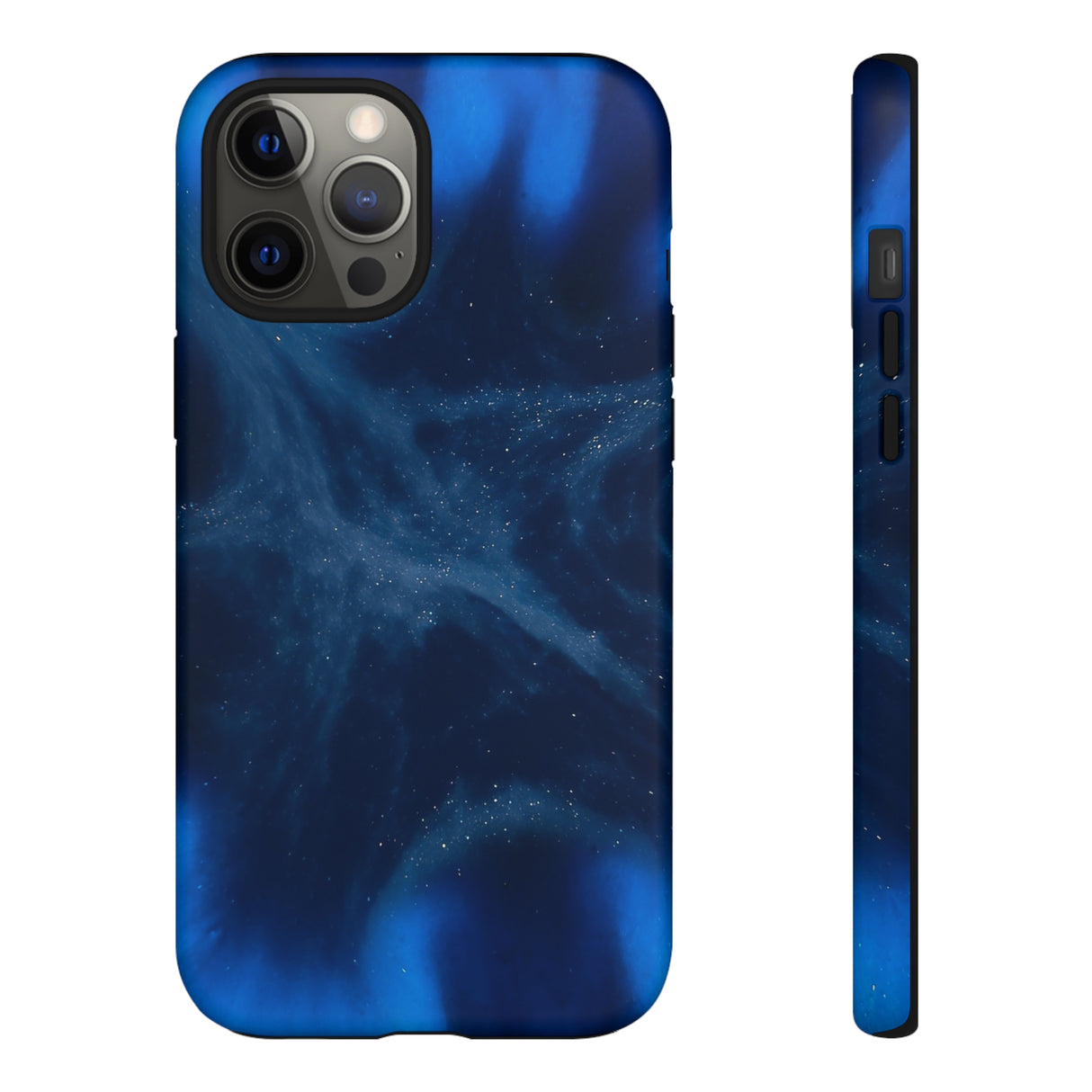 Blue Space Ink Art iPhone Case (Protective) iPhone 12 Pro Max Matte Phone Case