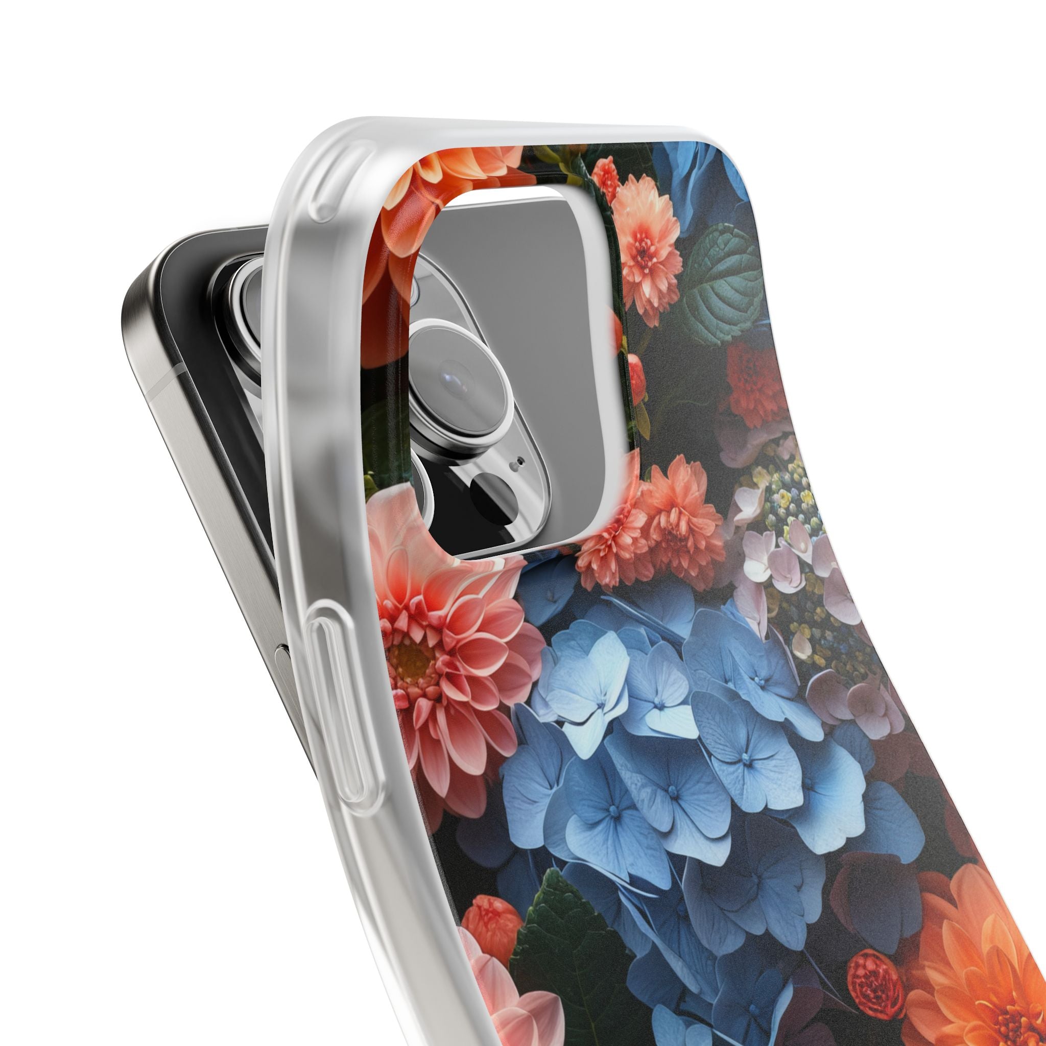 Blue Floral Bliss - Flexi iPhone 16 Phone Case