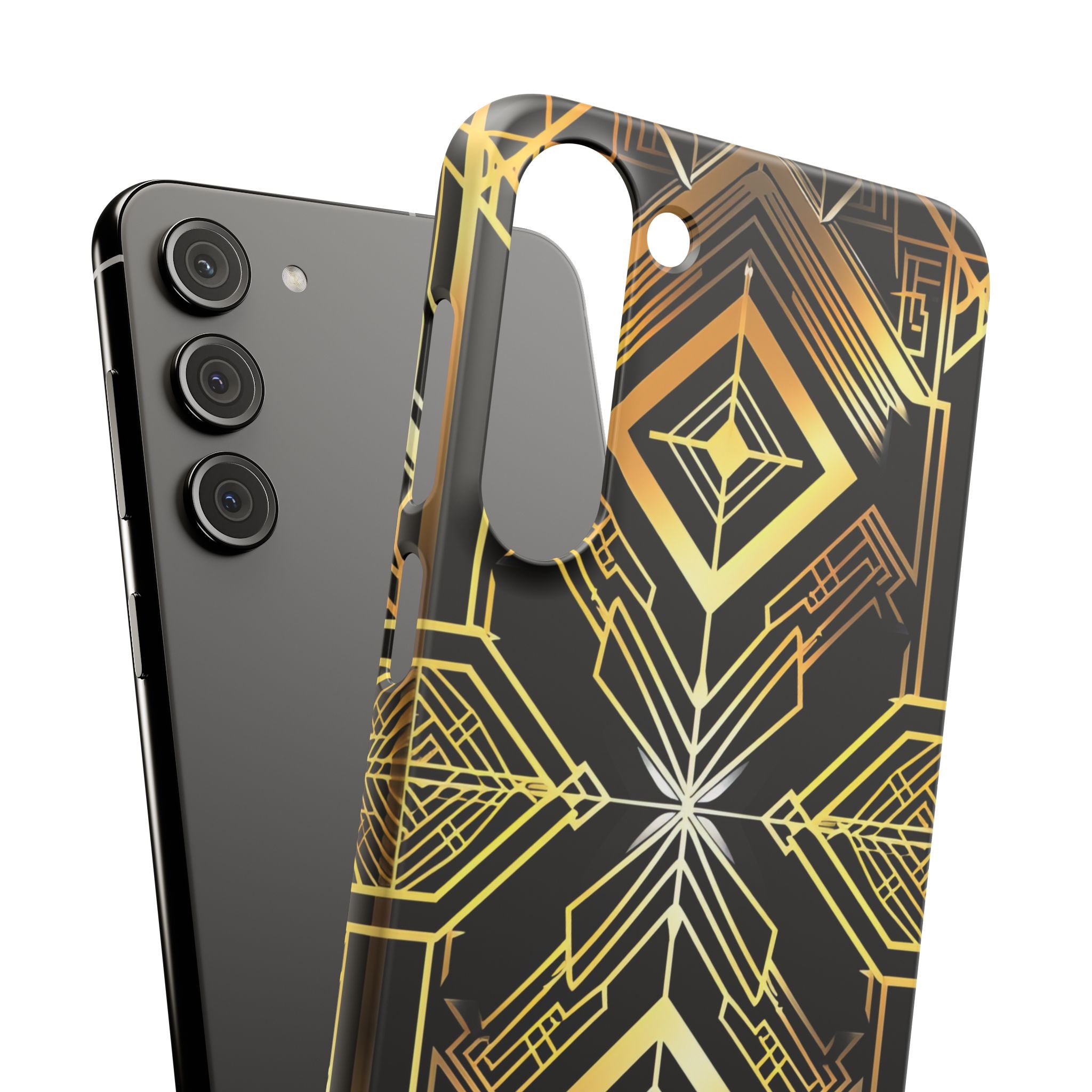 Golden Geometric Opulence Samsung S23 - Slim Phone Case