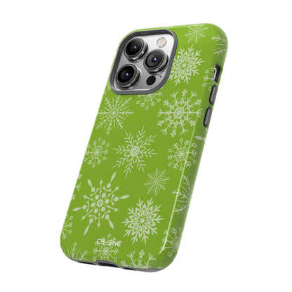 Snowflakes Dance Playfully - iPhone Case