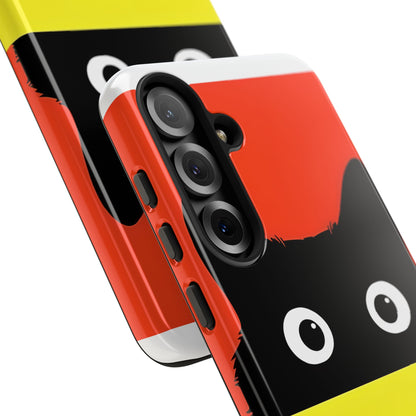 Peekaboo Cat Crimson Samsung S25 Plus Case - Tough