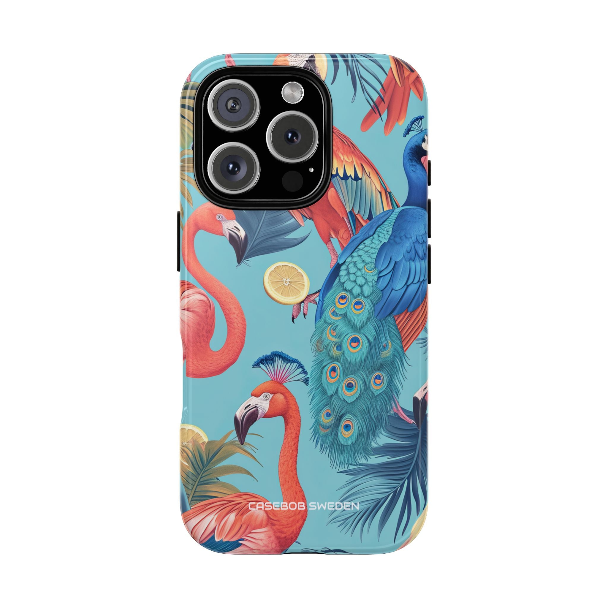 Tropical Flamingo Bliss - Tough iPhone 16 Phone Case