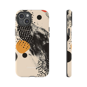 Black Dot Elegance - Protective Phone Case