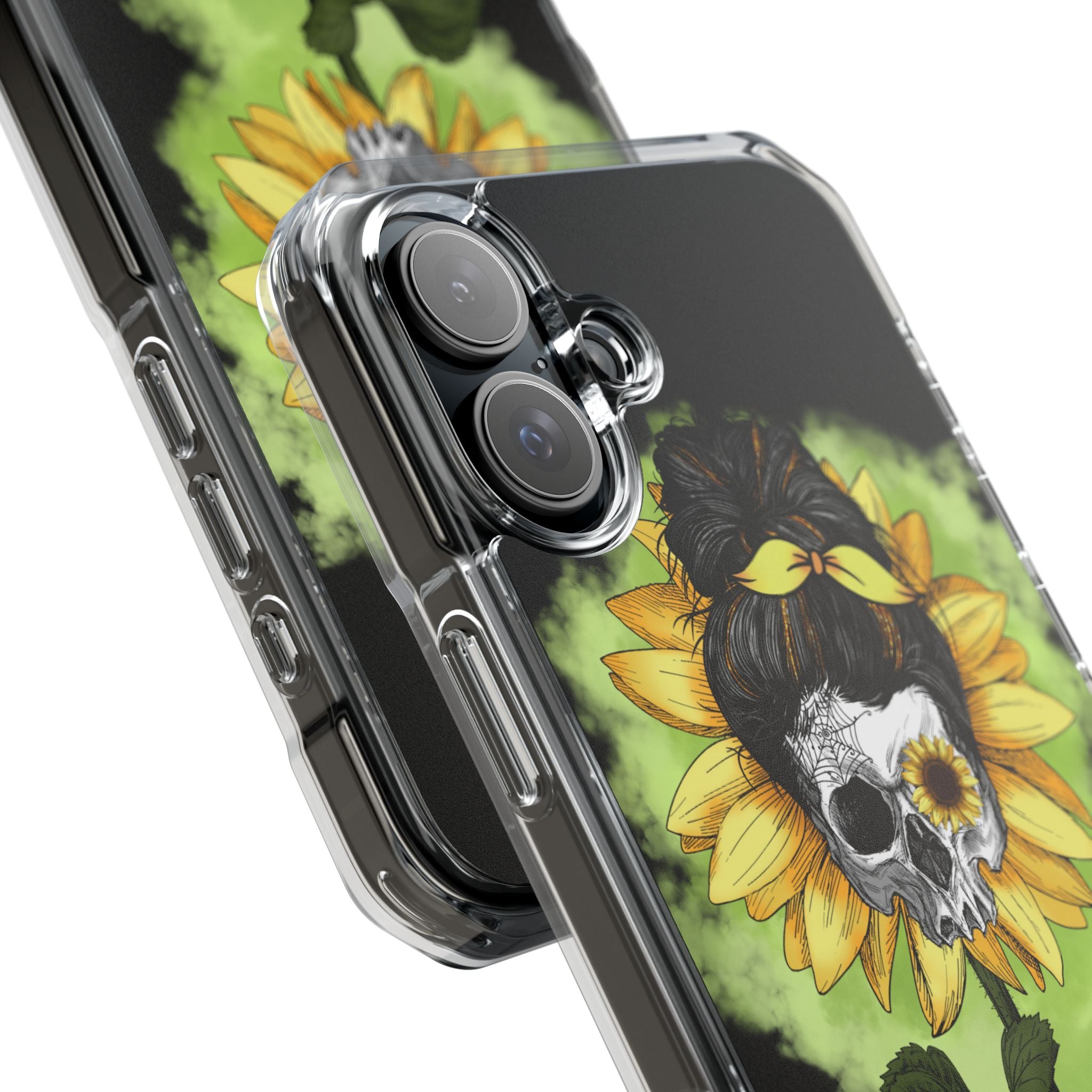 Sunflower Skull Fusion iPhone Case - Impact