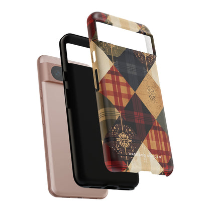 Rustic Geometric Patchwork Harmony Google Pixel 8 - Tough Phone Case