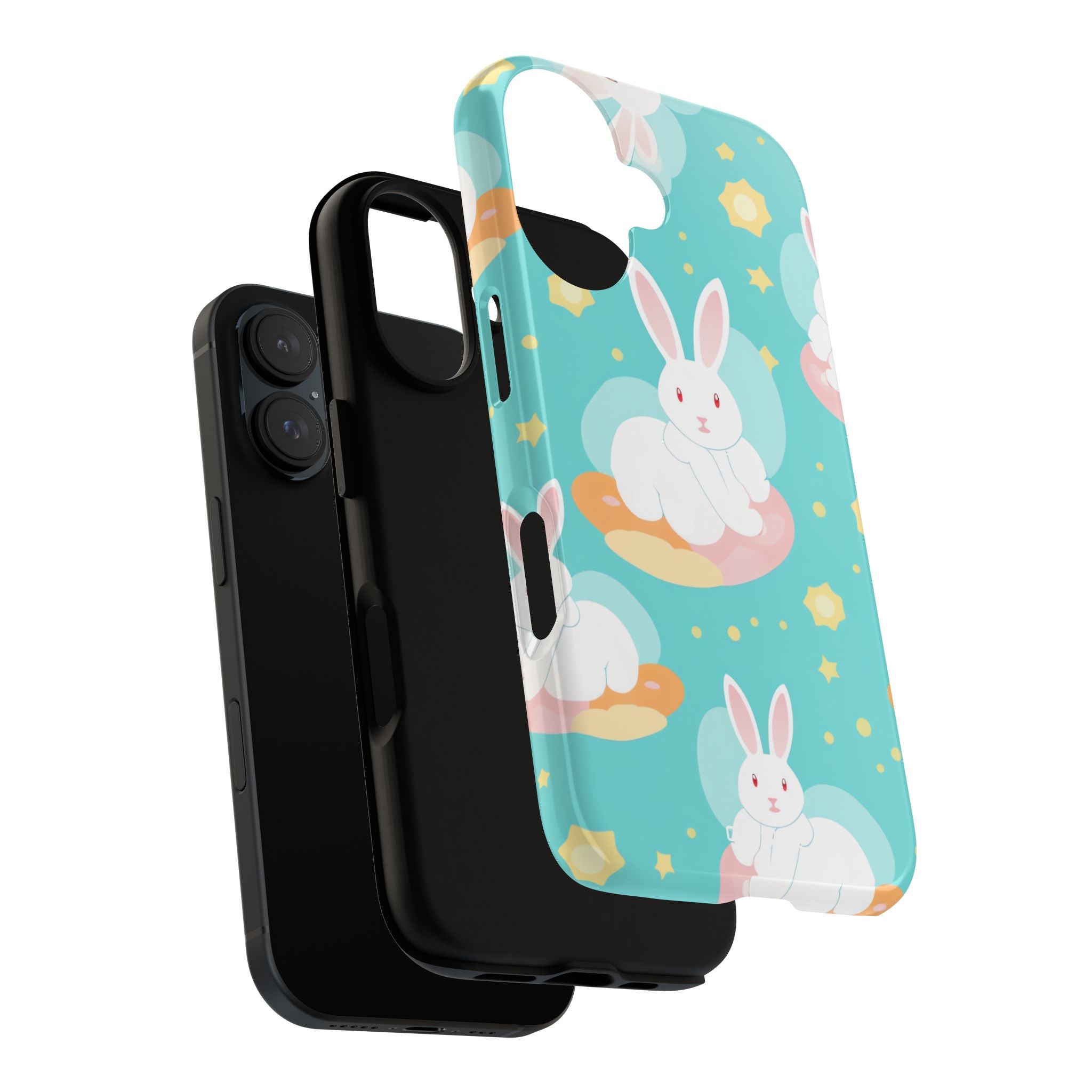 Bunnies Float Dreamily - iPhone Case