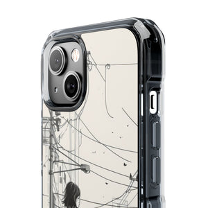 Urban Solitude Sketch - Phone Case for iPhone (Clear Impact - Magnetic)