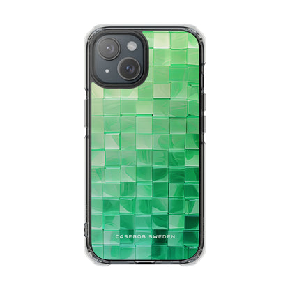 Gradient Verdegrid iPhone 15 - Clear Impact Phone Case