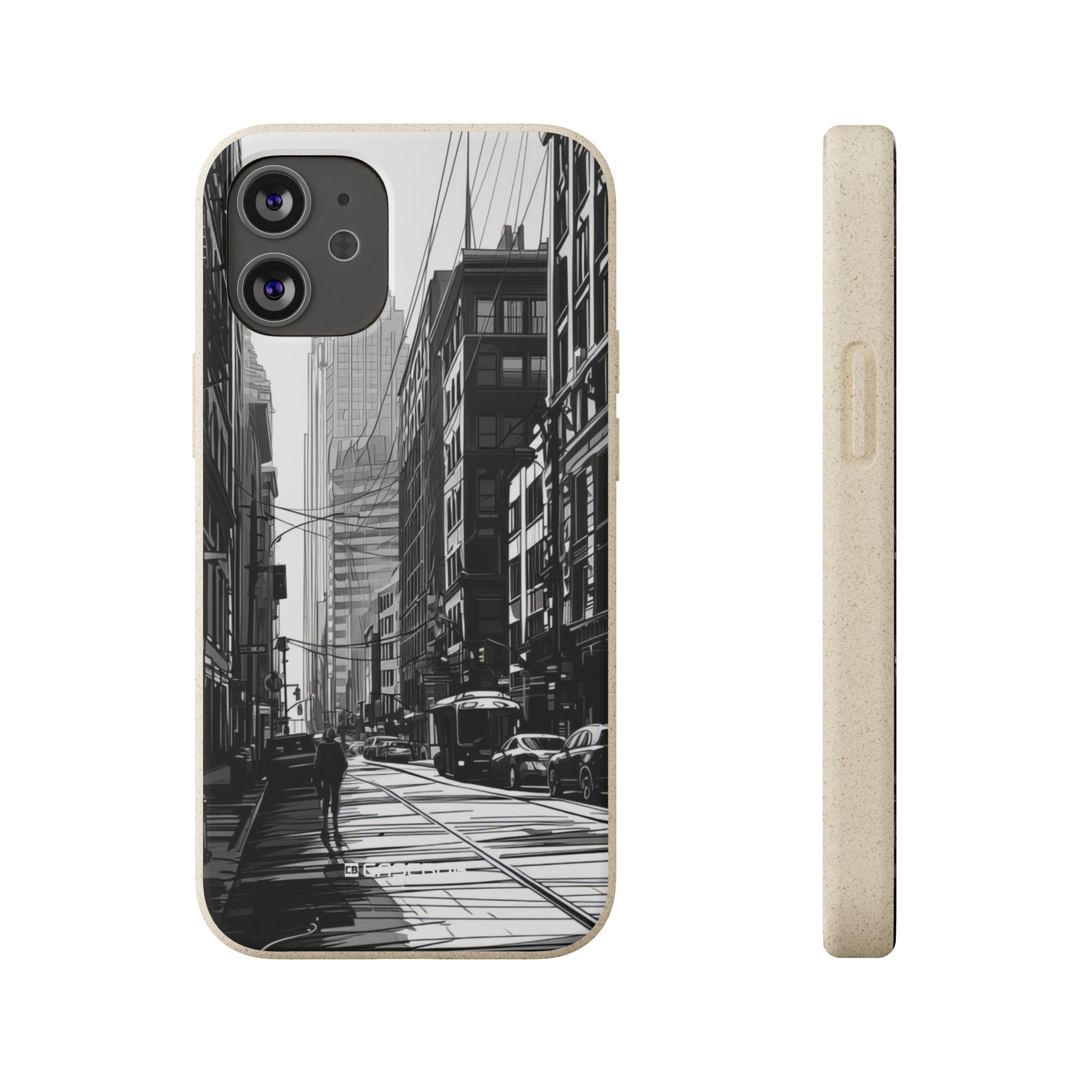 Noir Urban Serenity | Biodegradable Phone Case