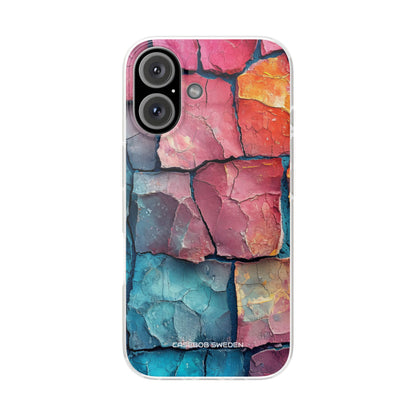 Cracked Earth Mosaic - Flexi iPhone 16 Phone Case