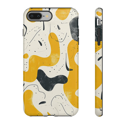 Yellow Linear Harmony - Protective Phone Case