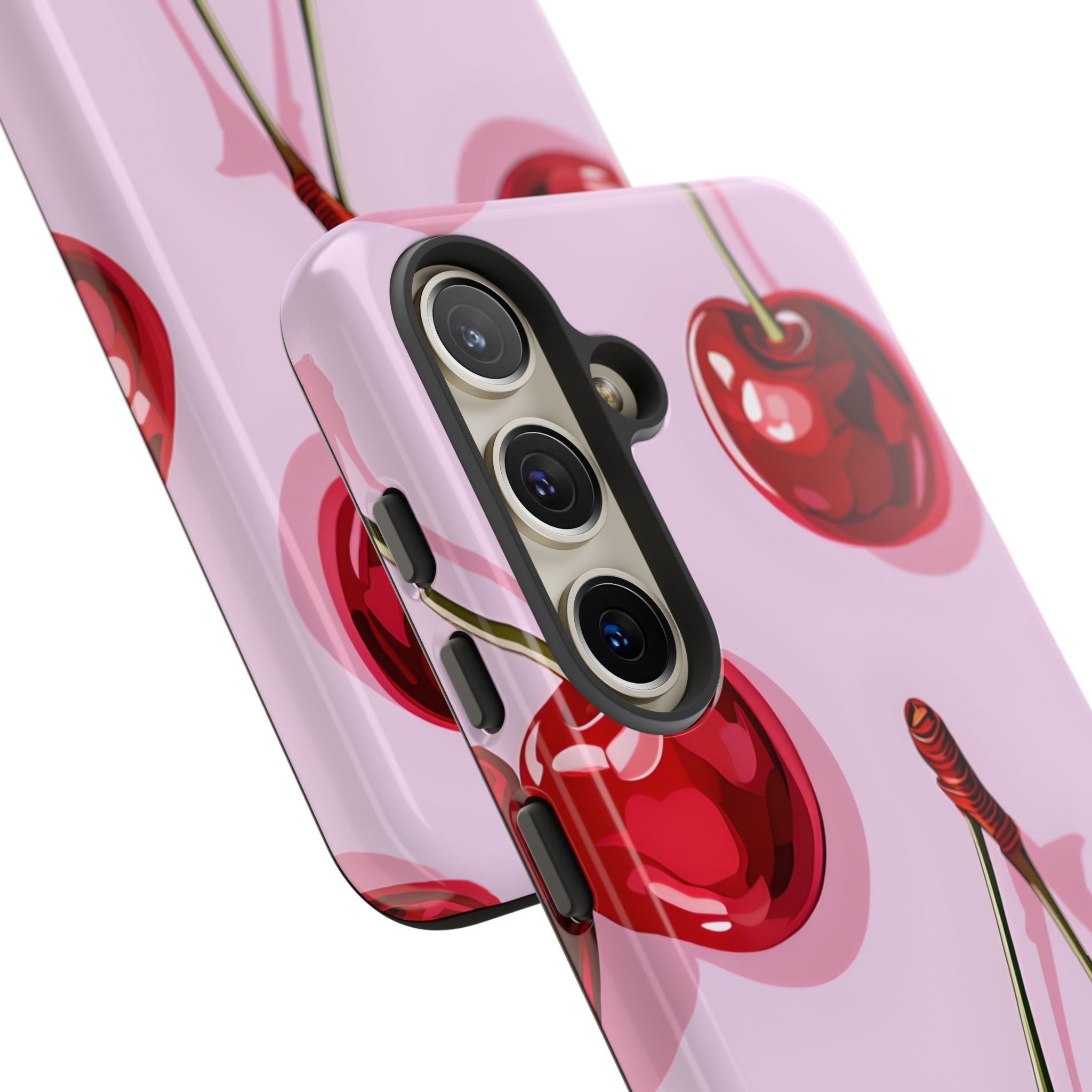 Glossy Cherry Burst Samsung S24 Case - Tough