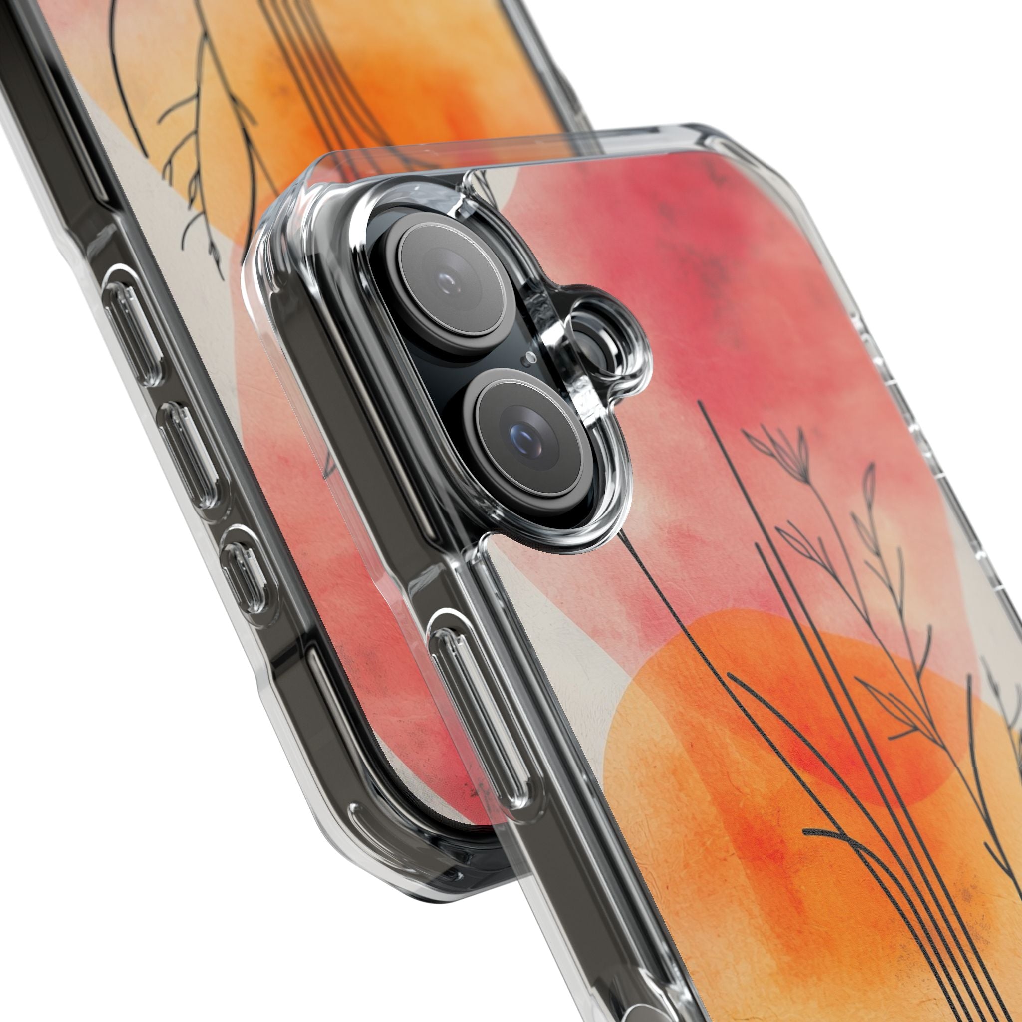 Curved Stem Sunset iPhone 15 Case - Impact