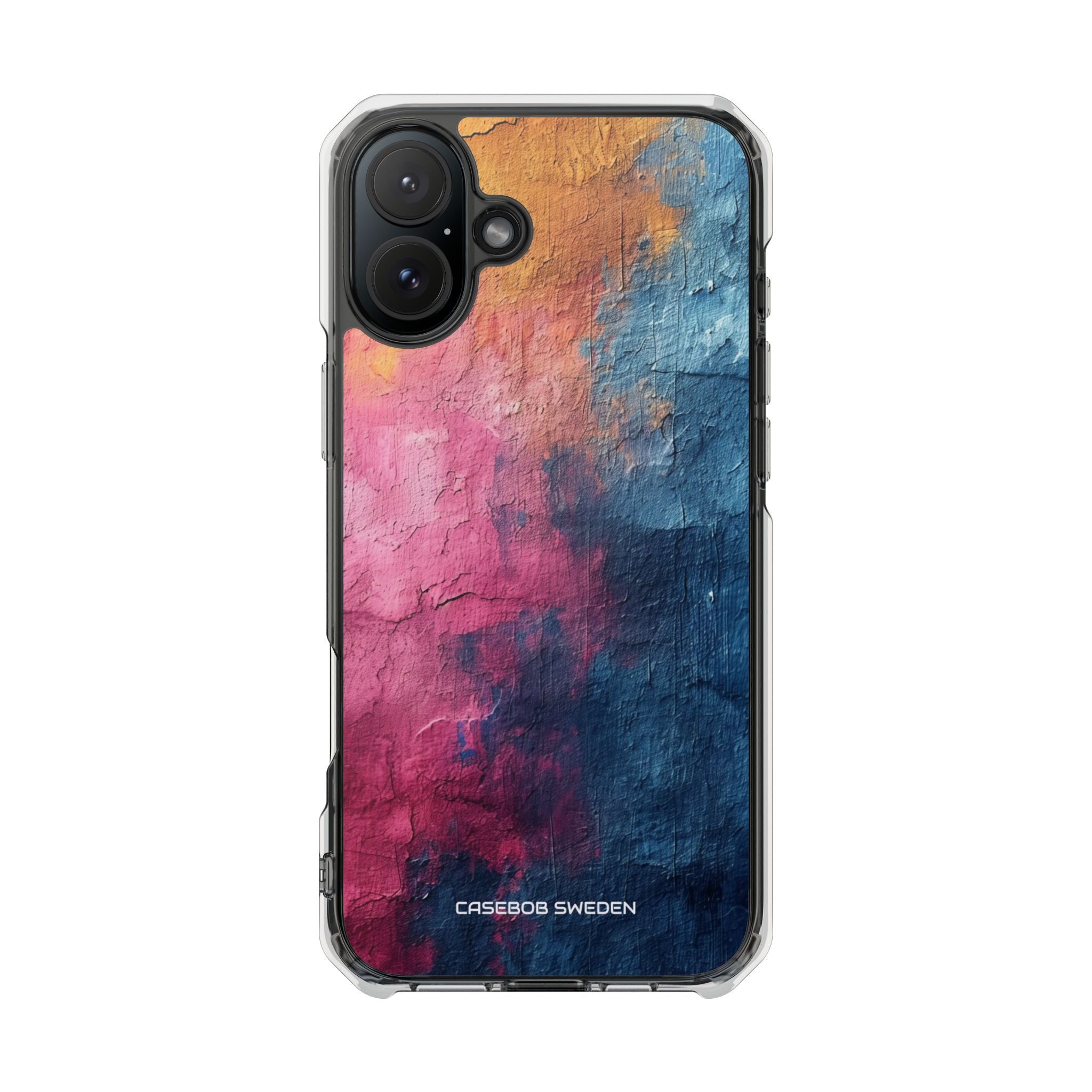 Blue Pink Abstract - Clear Impact iPhone 16 Phone Case