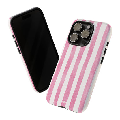 Pink Watercolor Stripes - iPhone Case