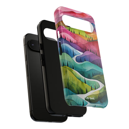 Whimsical Colorful Valleys - Google Pixel Case