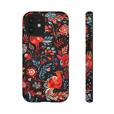 Slavic Myth Firebird & Domovoi - Protective Phone Case