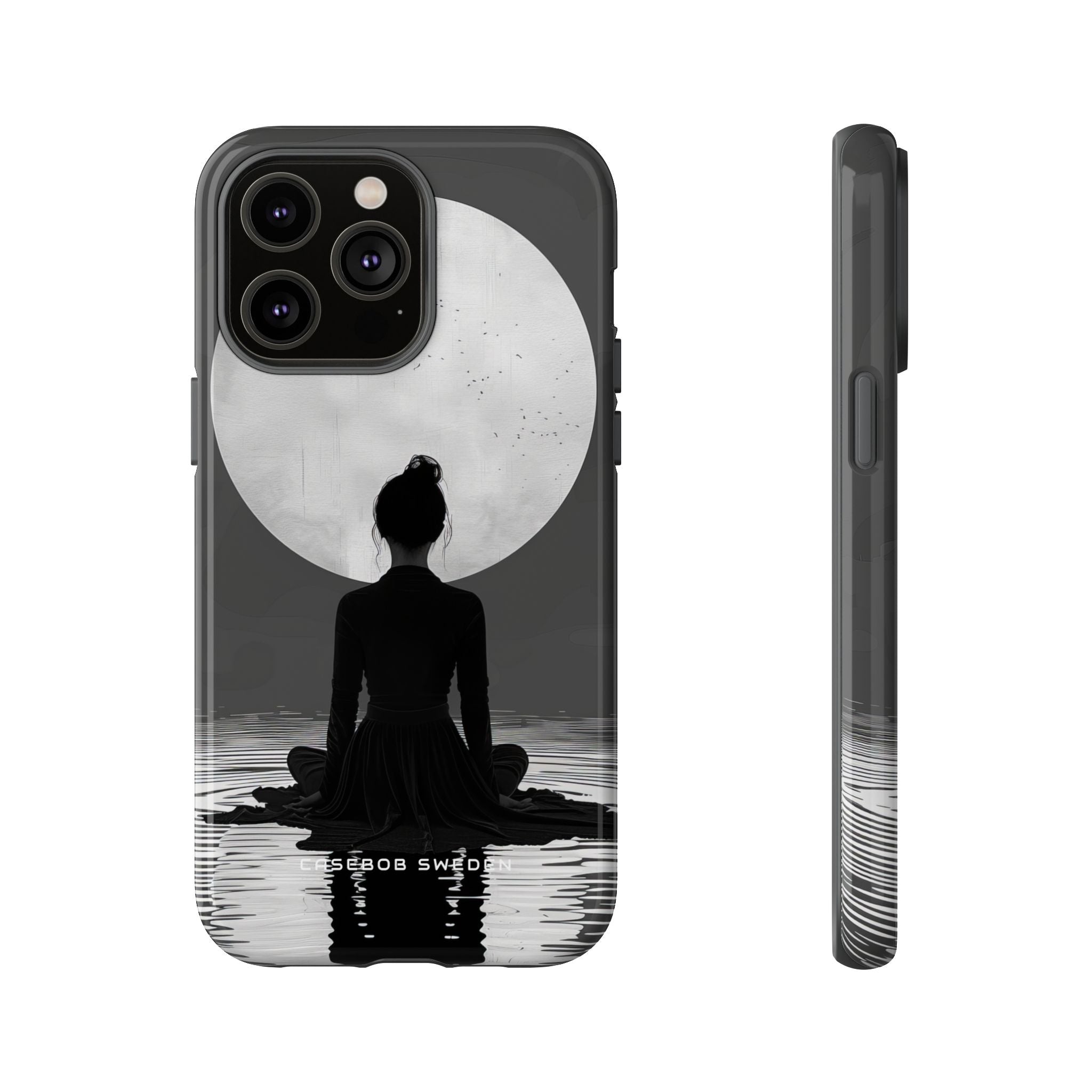 Zen Serenity Moon Reflection iPhone 14 - Tough Phone Case