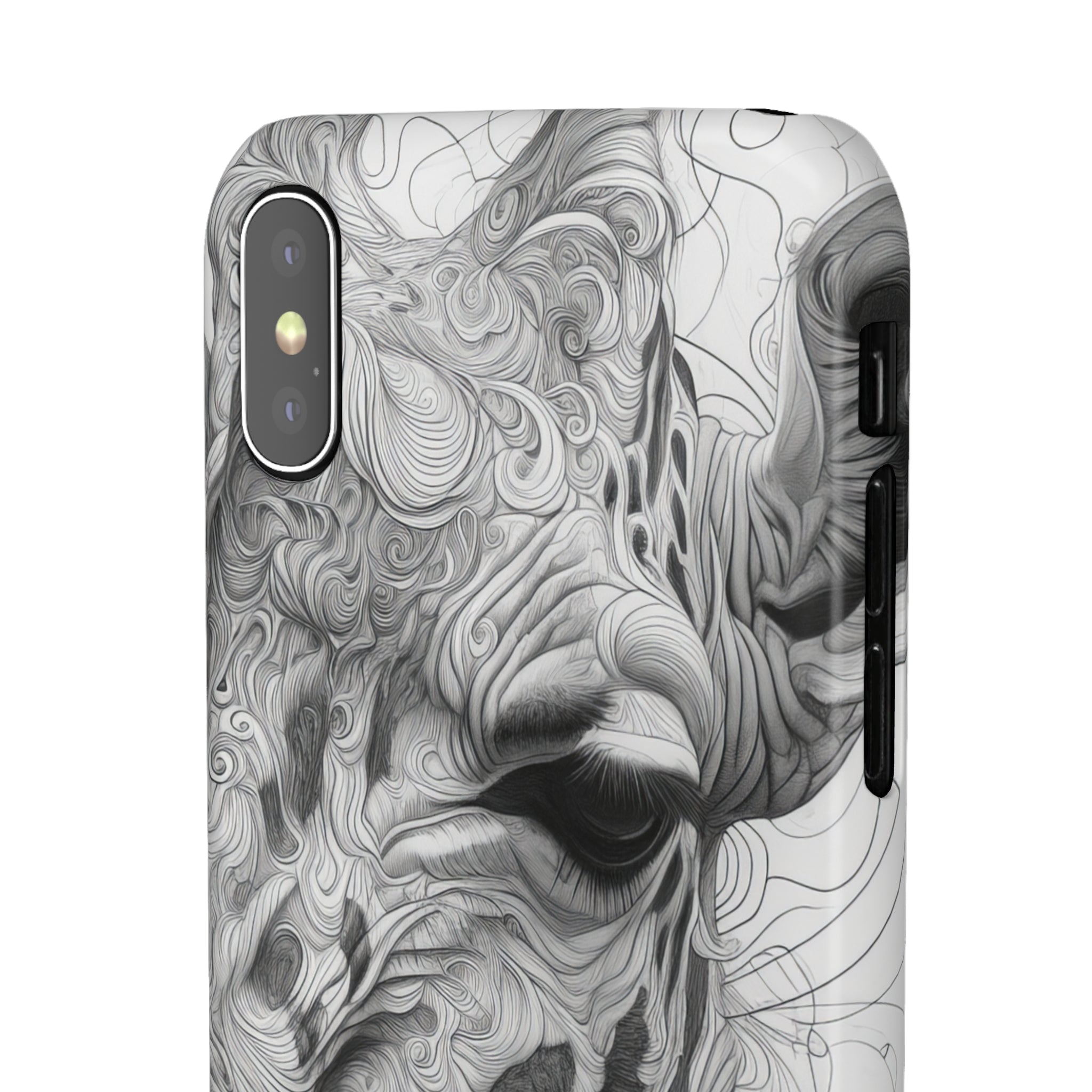 Monochrome Giraffe | Slim Phone Case for iPhone