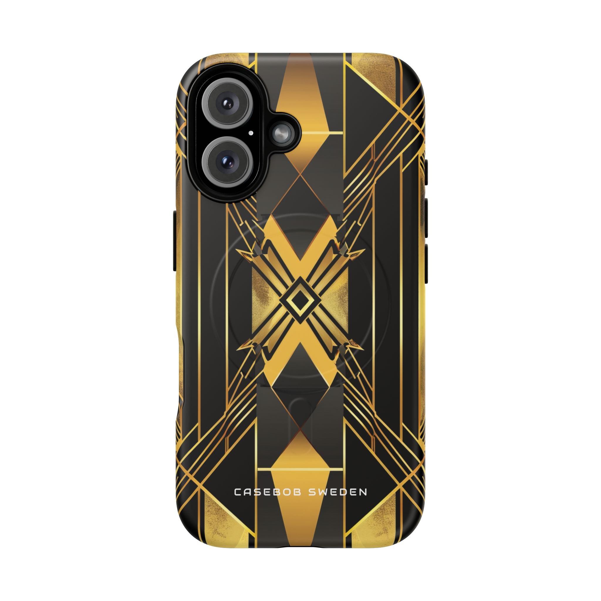 Golden Geometric Elegance iPhone 16 | Tough+ Phone Case