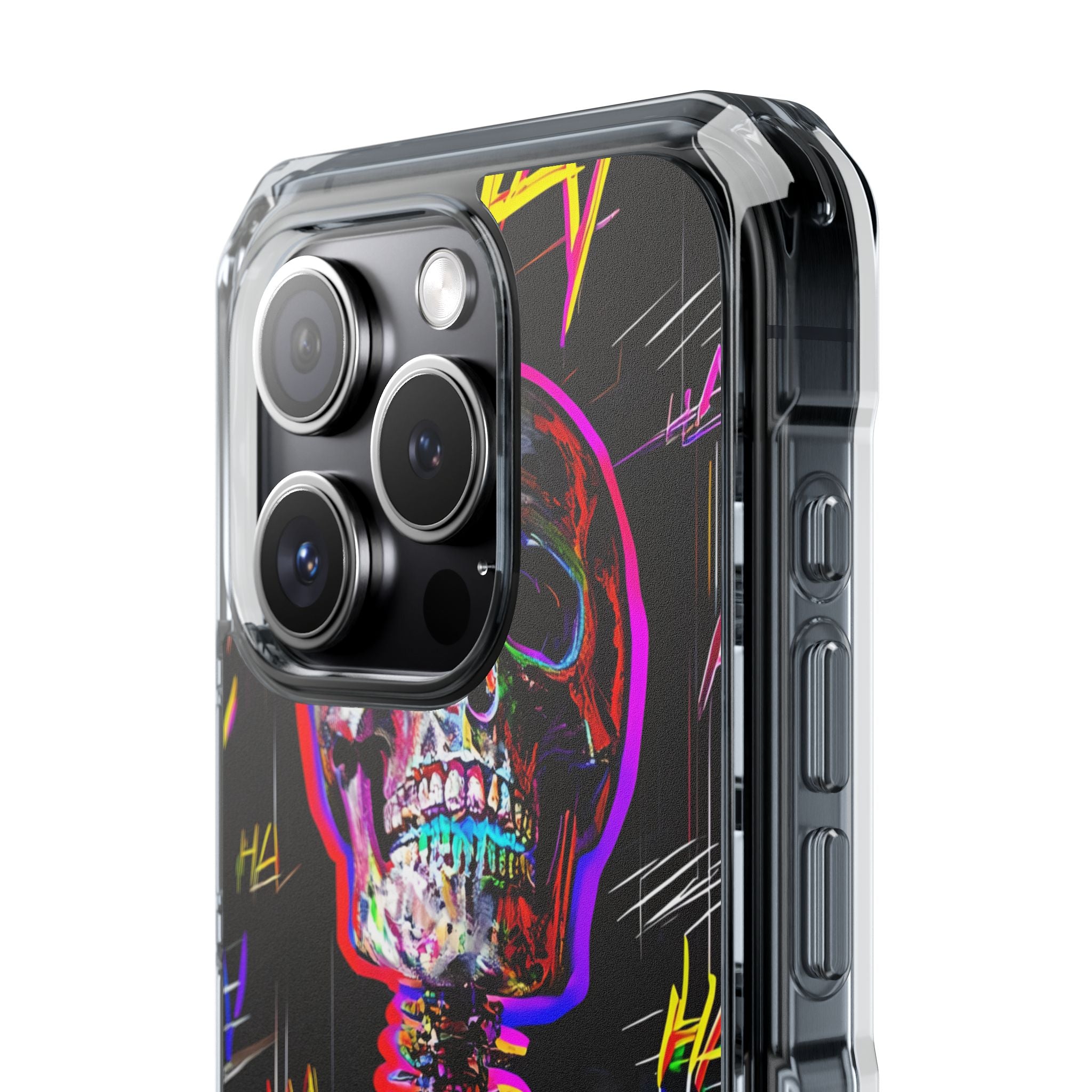 Neon Skeleton Chaos iPhone Case - Impact