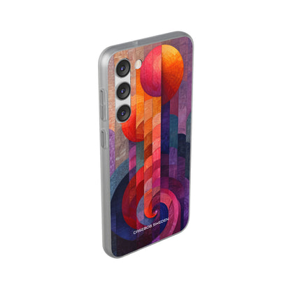 Purple Orange Abstract - Flexi Samsung S23 Phone Case