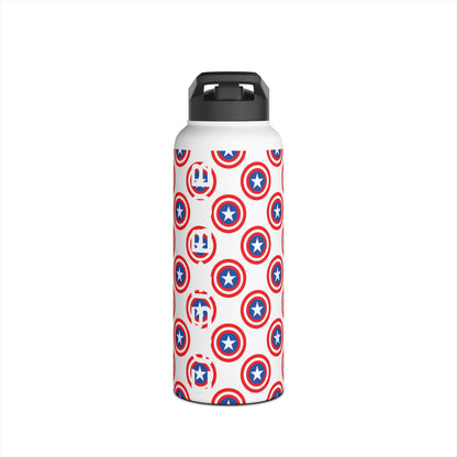 Star Shield Pattern - Stainless Steel Water Bottle