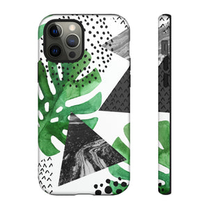 Grunge Green Tropical - Protective Phone Case