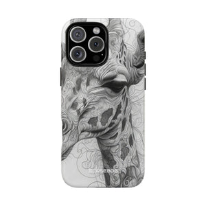 Monochrome Giraffe: Intricate Elegance - for iPhone 16