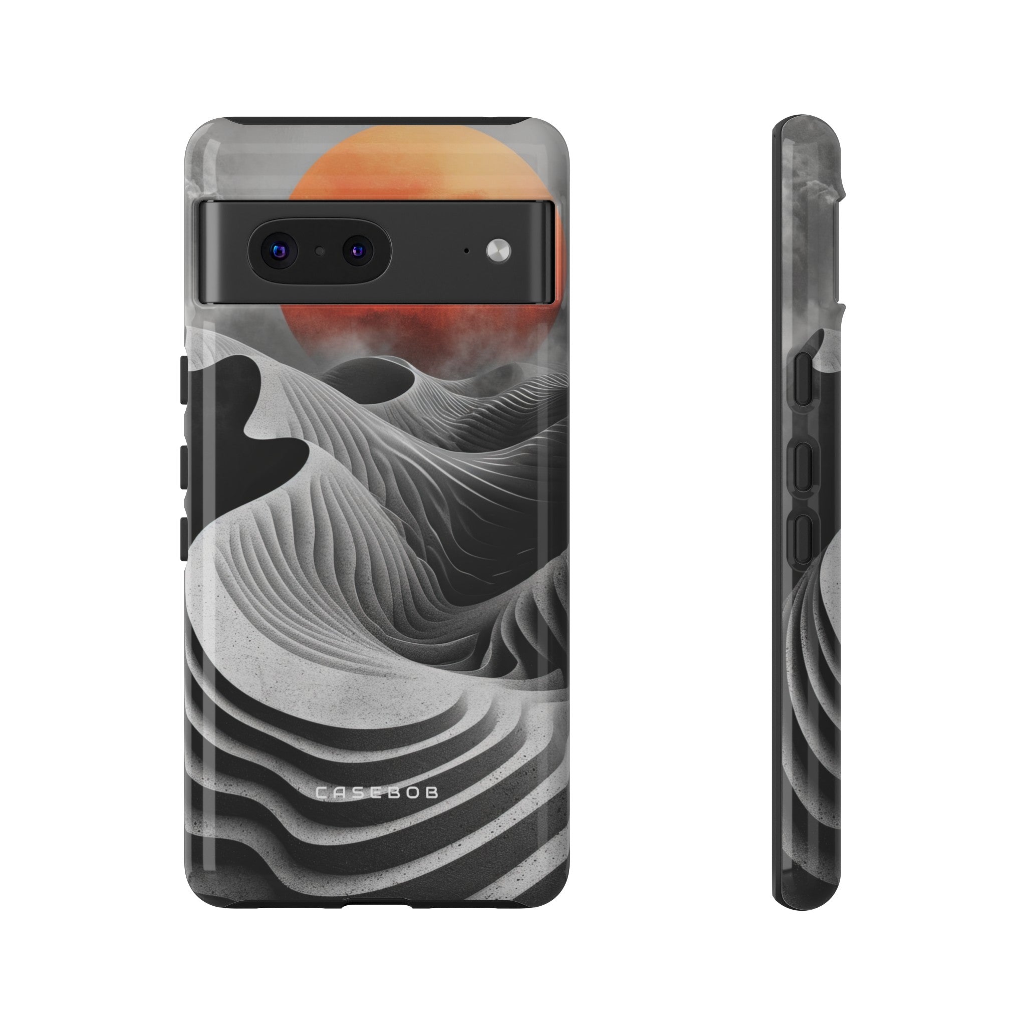 Orange Moon Illusion - Protective Phone Case