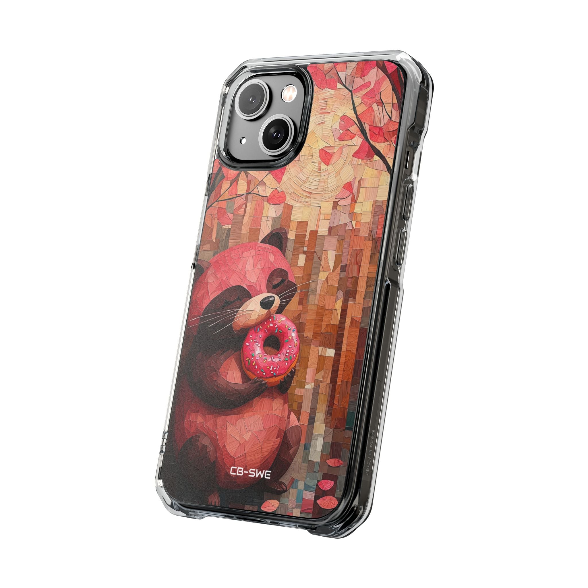 Raccoon Holds Donut iPhone Case - Impact
