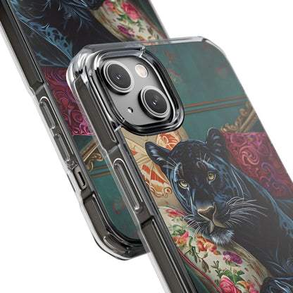 Panther on Vintage Chaise iPhone Case - Impact