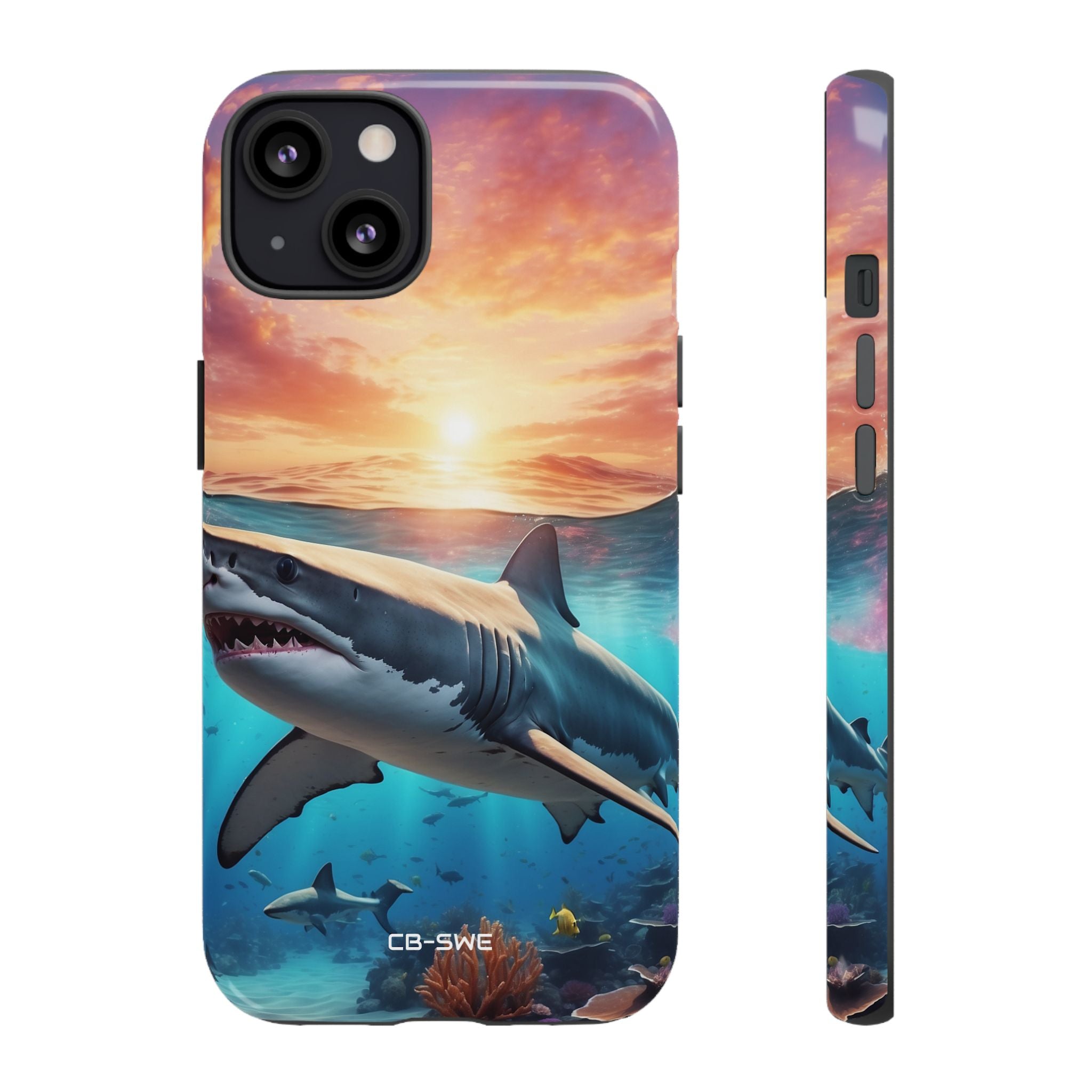 Shark Swims Through - iPhone Case