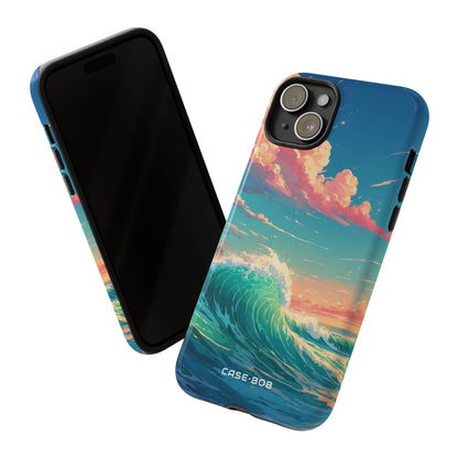 Turquoise Curl iPhone 15 Plus Case - Tough