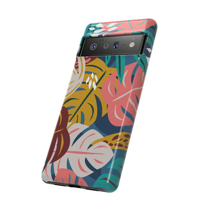 Tropical Leaf Mono - Protective Phone Case