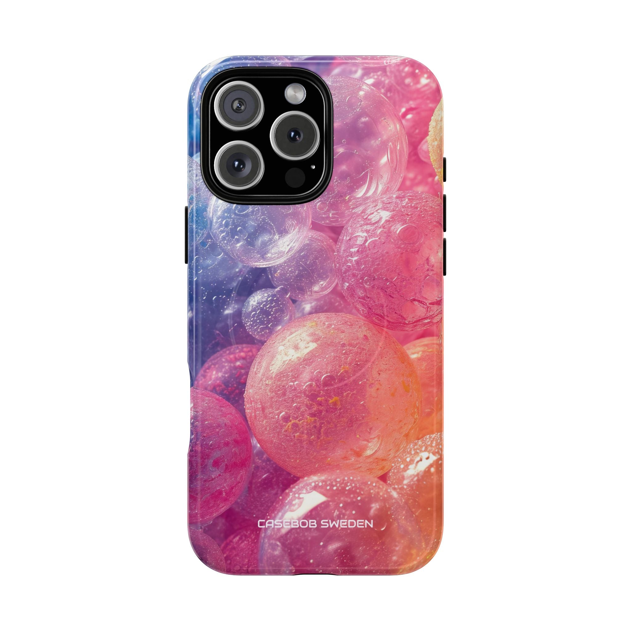 Pink Blue Glossy Spheres - Tough + MagSafe® iPhone 16 Phone Case