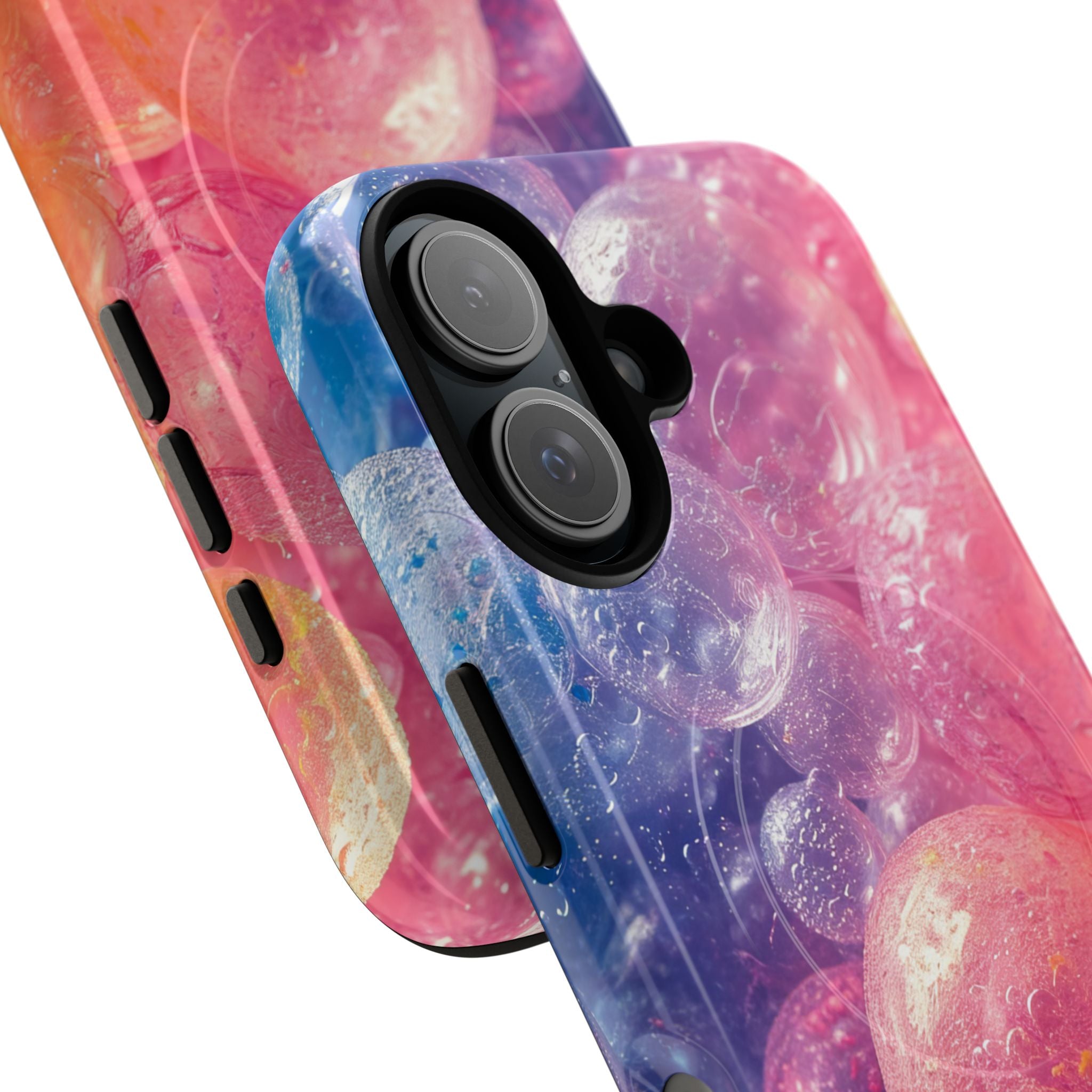 Pink Blue Glossy Spheres - Tough + MagSafe® iPhone 16 Phone Case