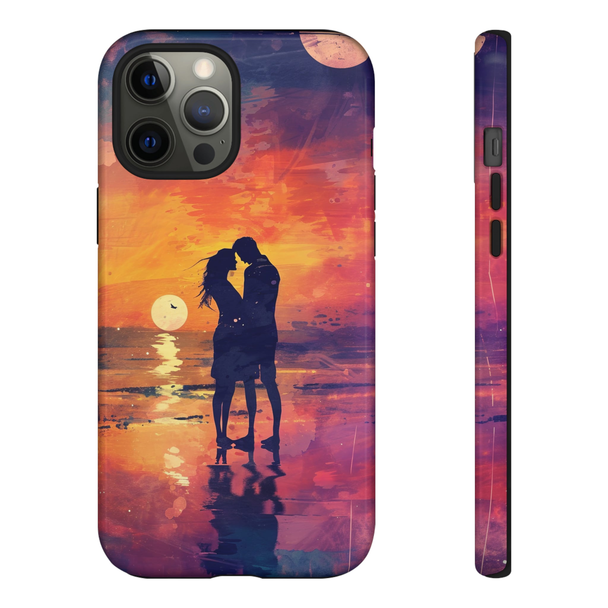 Seaside Sunset Embrace - Protective Phone Case