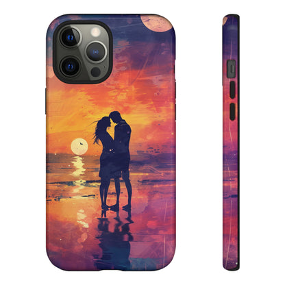 Seaside Sunset Embrace - Protective Phone Case