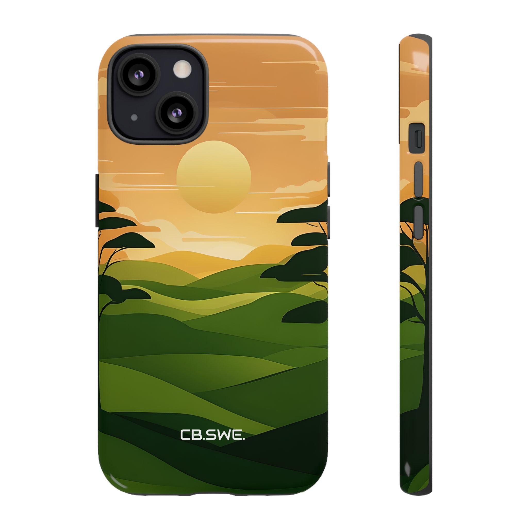 Tranquil Minimalist Landscape Painting iPhone 13 - Tough