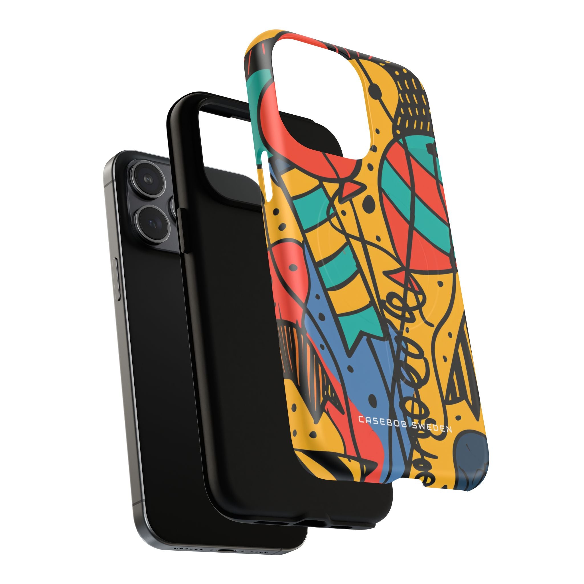 Playful Lines in Motion iPhone 15 | Tough+ Phone Case