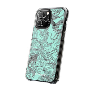 Aqua Serenity – Handyhülle für iPhone (Clear Impact – Magnetisch)