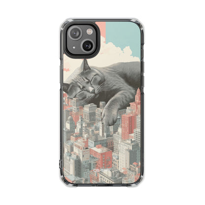Cat Rests Over City iPhone Case - Impact