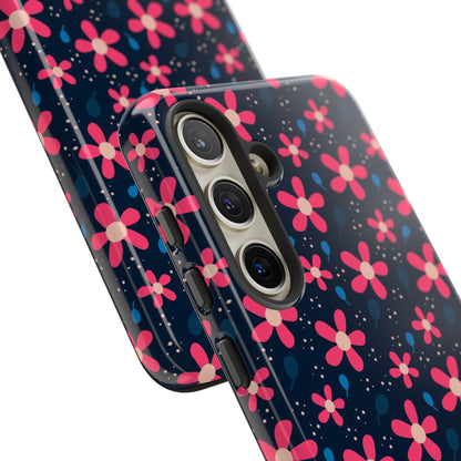 Pink Flower Pattern - Protective Phone Case