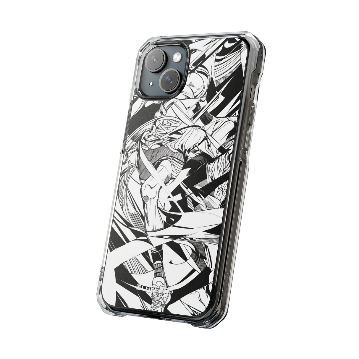 Dynamic Court Noir - Phone Case for iPhone (Clear Impact - Magnetic)