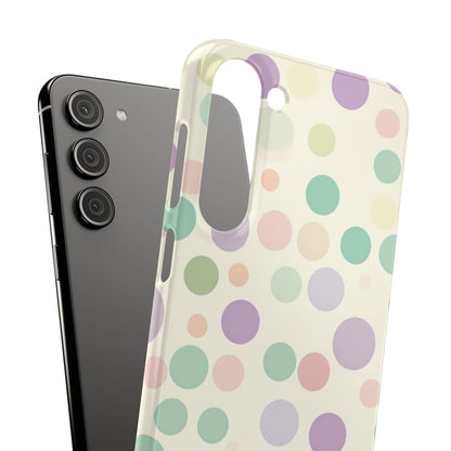 Playful Pastel Polka Dots - Slim Samsung S23 Phone Case