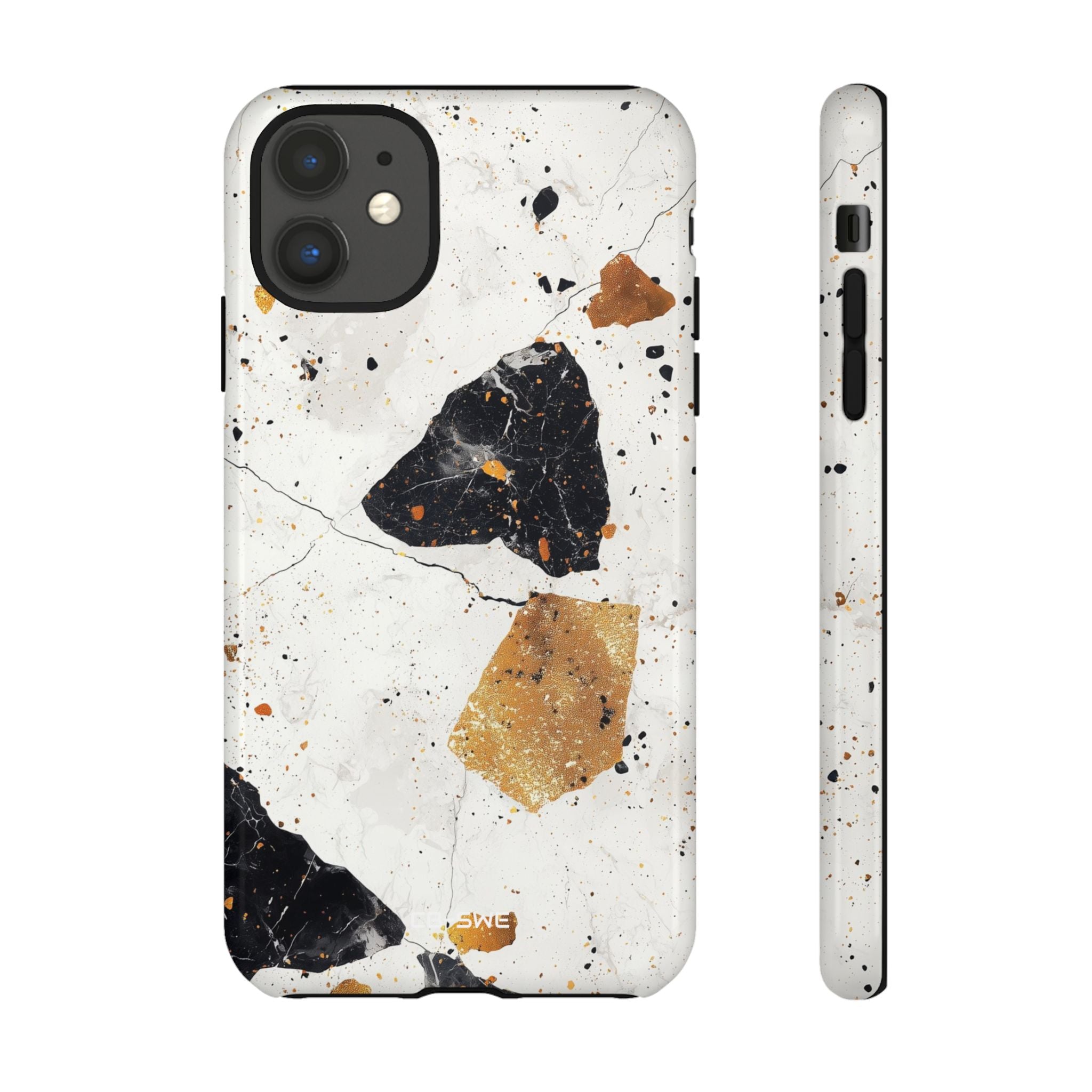 Golden Shapes Dance - iPhone Case