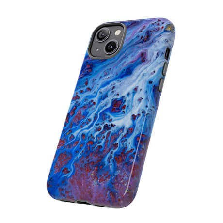 Ice Blue River Ink Art iPhone Case (Protective) Phone Case