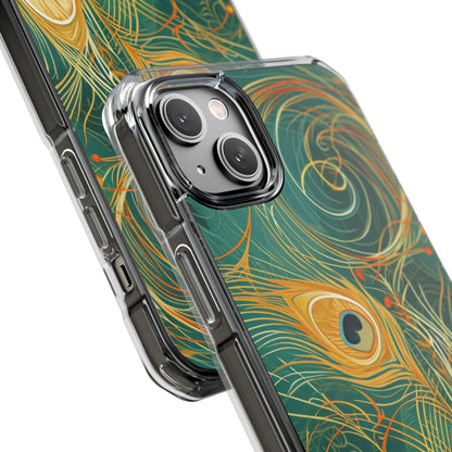 Vibrant Peacock Whirl iPhone 14 - Impact Clear+