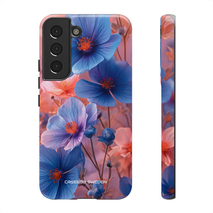 Blue Peach Blossoms - Tough Samsung S22 Phone Case